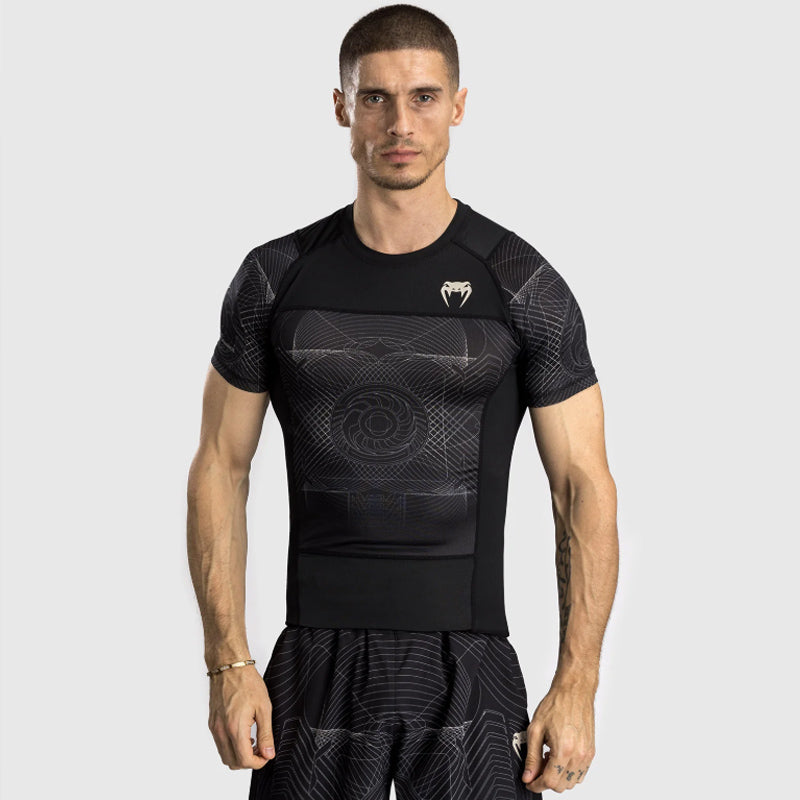 G-Fit Air Short Sleeve Rashguard Deep Black Desert Sand