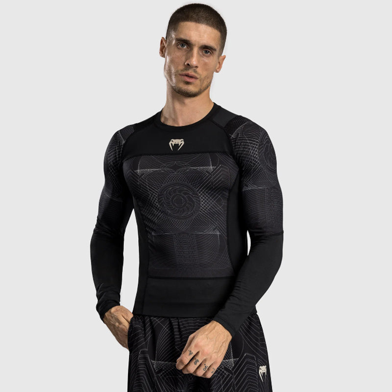 G-Fit Air Long Sleeve Rashguard Deep Black Desert Sand