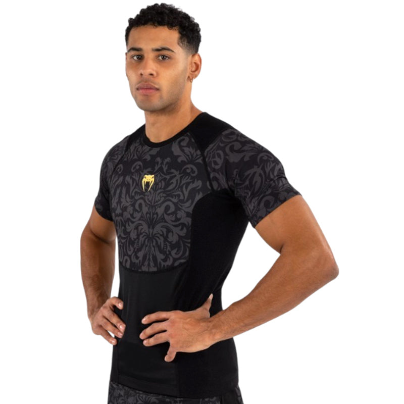 Ilia Topuria Unmatched Short Sleeve Rashguard Black Gold