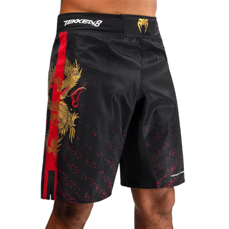 Tekken 8 Marshall Law Fightshorts Black Red Gold