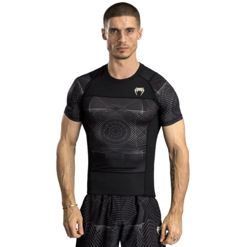 G-Fit Air Short Sleeve Rashguard Deep Black Desert Sand