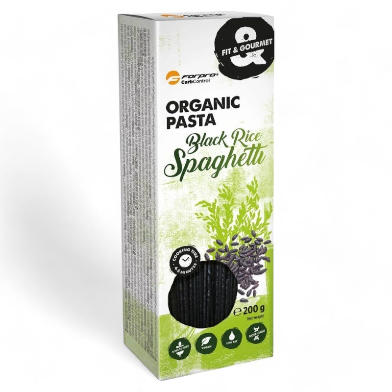 Black rice pasta spaghetti bio