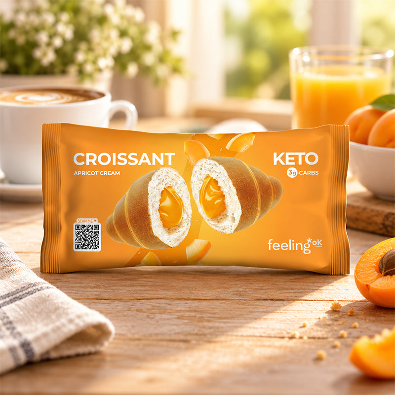 Croissant gefüllt mit Aprikosencreme