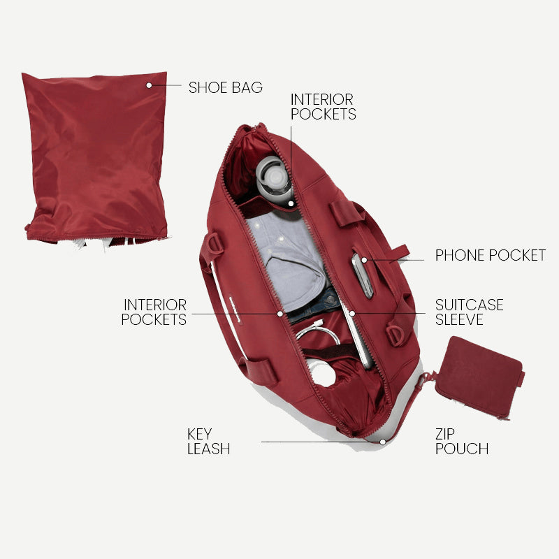 Premium Sporttasche Bordeaux