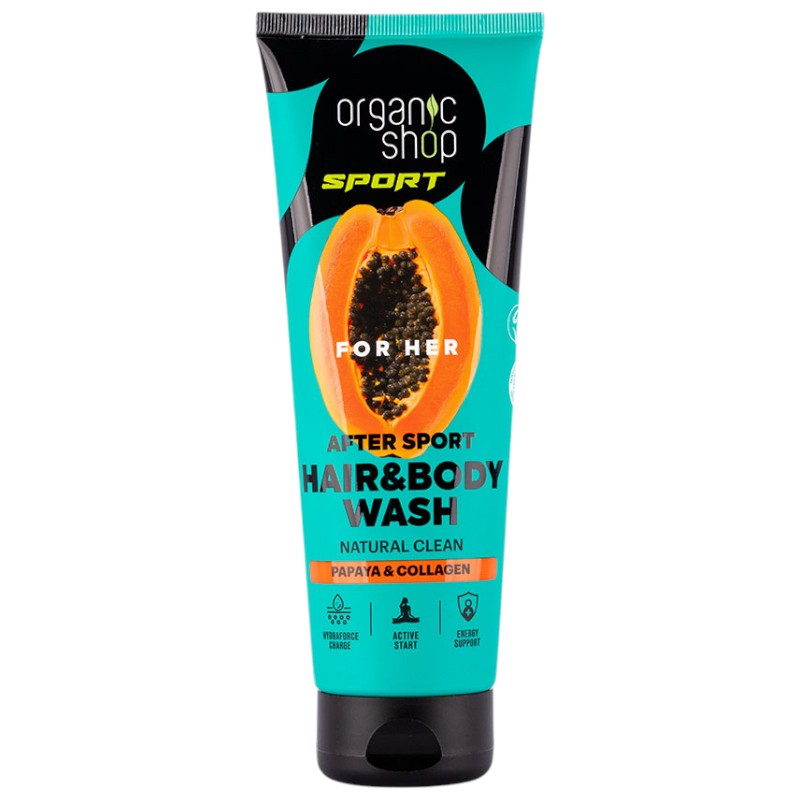 Shampoing et gel douche « After sport » pour elle