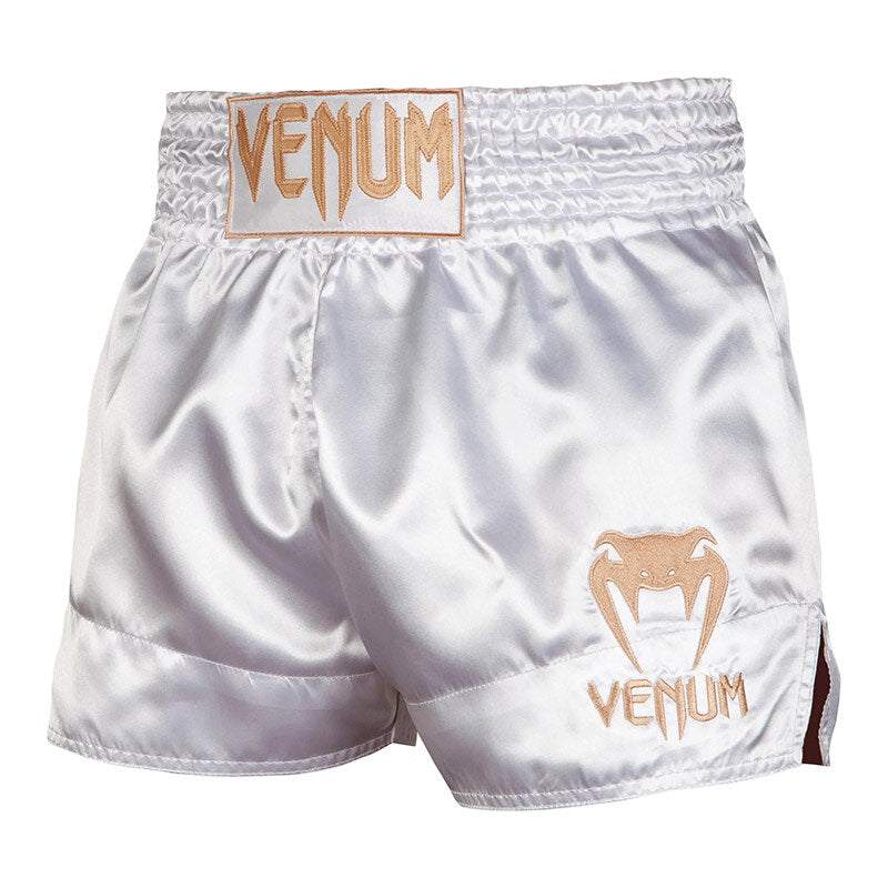 Muay Thai Shorts Classic White Gold-Venum