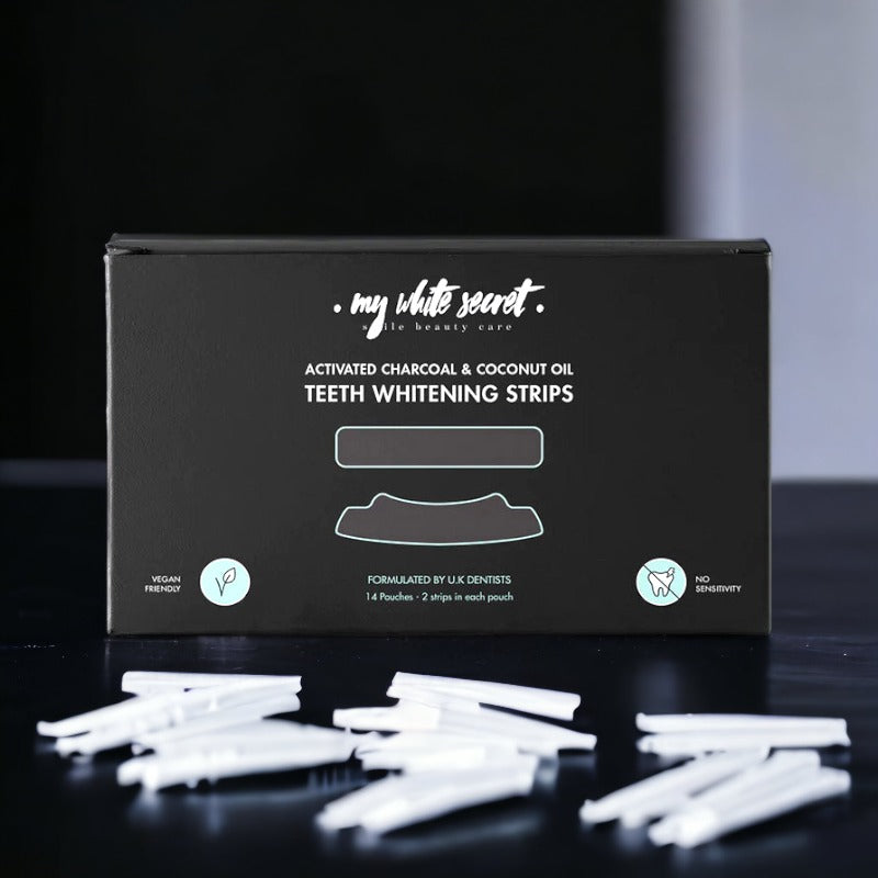 Teeth Whitening Strips Charcoal-My White Secret